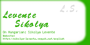 levente sikolya business card